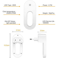 Twilight Sensor Energy Saving Socket Wall Night Light