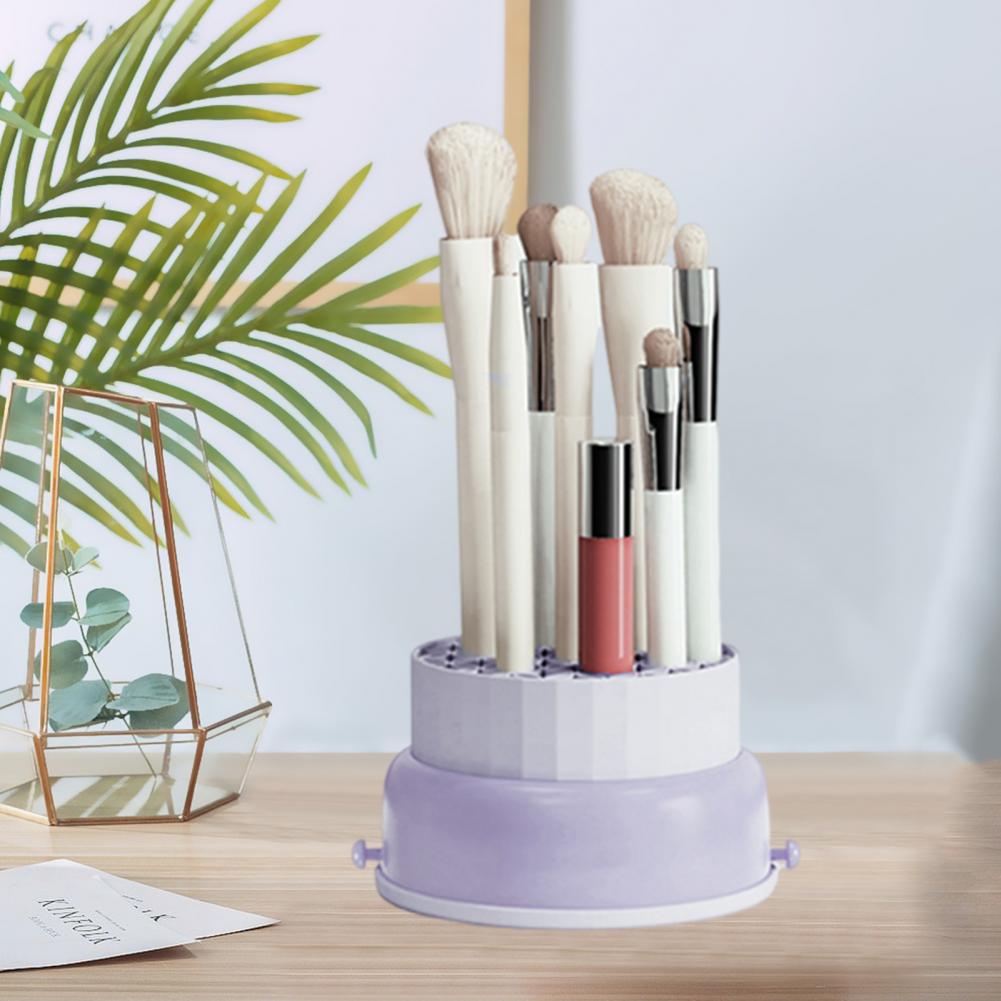 Easy Makeup Cleaning Brush Organizer Storage Box