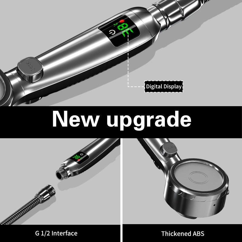 Temperature Display High Pressure Shower Head - Image 3