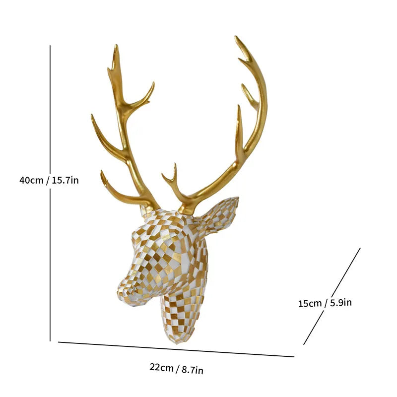 Artistic Deer Head Sculptural Wall Decor - Image 6