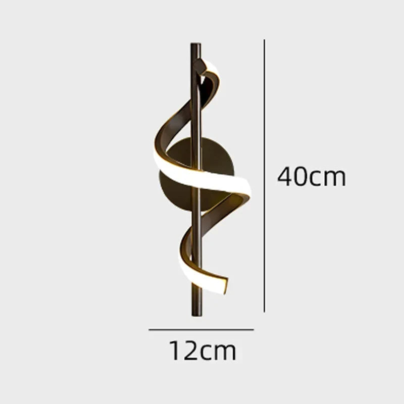 Spiral Minimal Ambient LED Wall Lamp - Image 9
