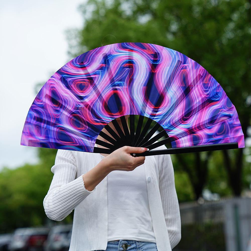 Reflective Japanese Style Folding Hand Fan