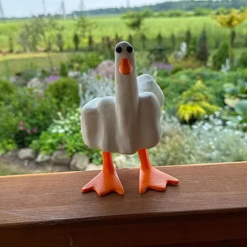 Middle Finger Resin Duck Decor - Image 3