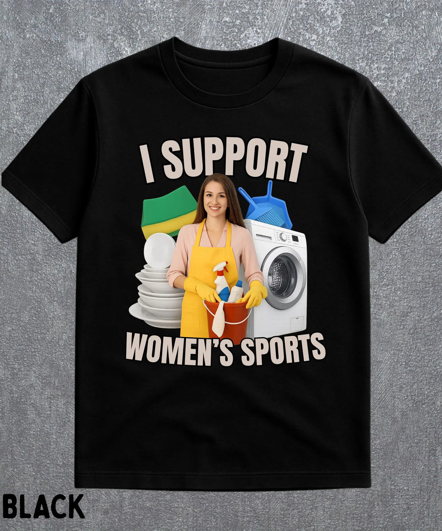Jag stöder damidrott – sarkastisk T-shirt