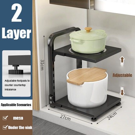 Easy Stack Adjustable Multi-layer Corner Rack - Image 4