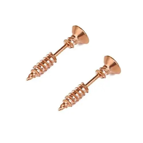 Realistic Screw Industrial Steel Earrings - Image 14