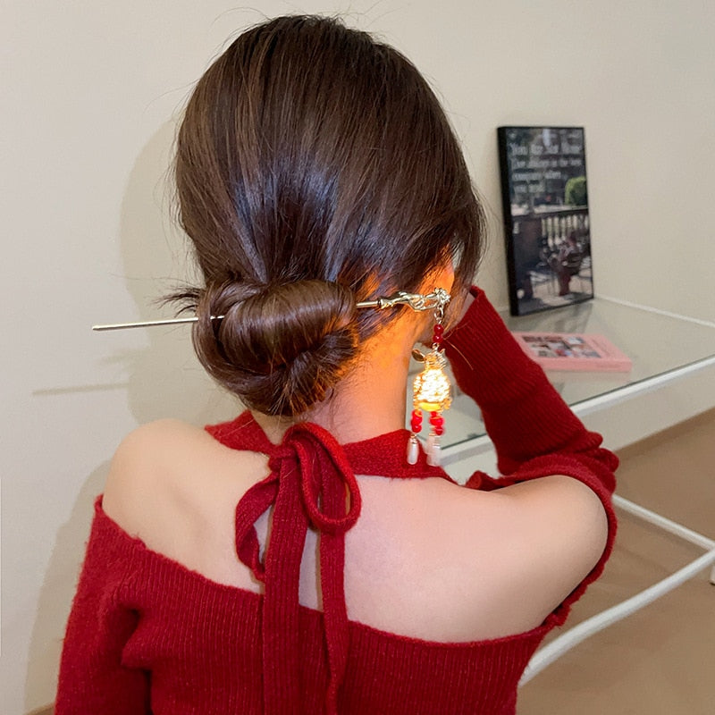 Luminous Stylish Butterfly Lantern Hairpin - Image 9