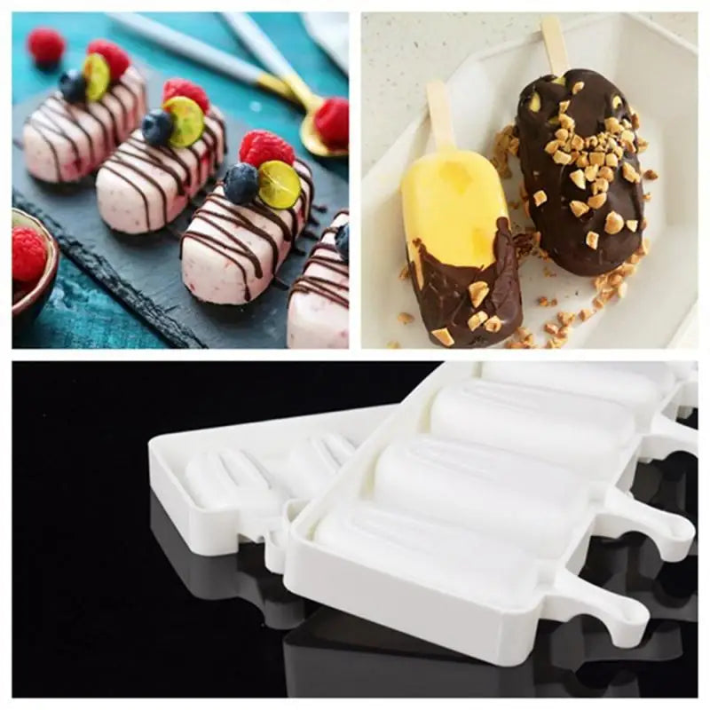 4-Rack Non-Stick Popsicle Ice Cream Mold