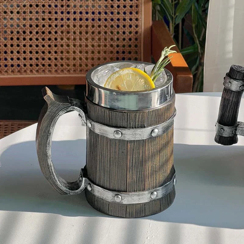 3D Viking-Style Wooden Mug - Image 5