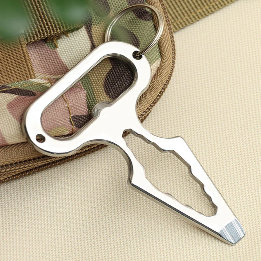 Stainless Steel Survival Multi-Tool Bottle Opener Camping Wrench - Image 3