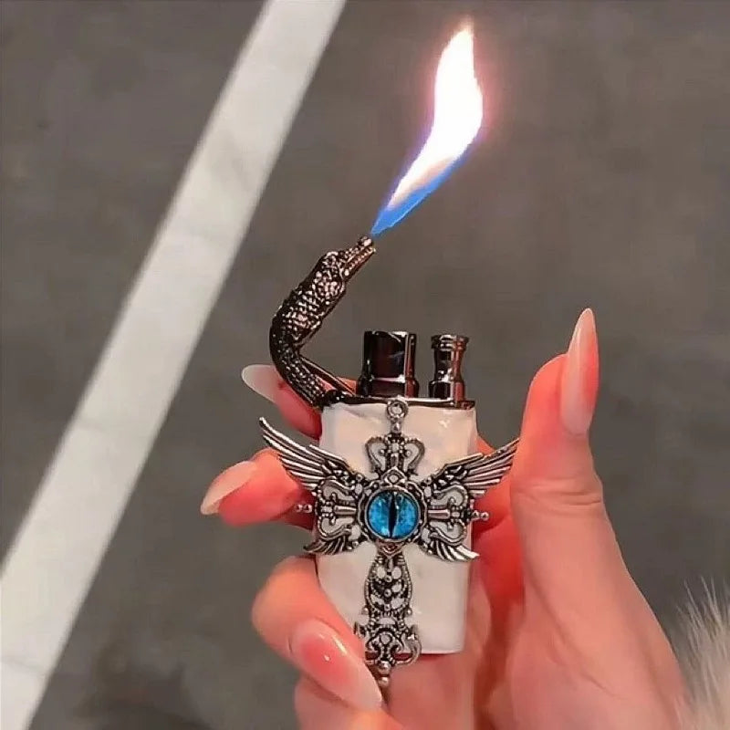 Angel Wings Vintage Double Flame Lighter - Image 2