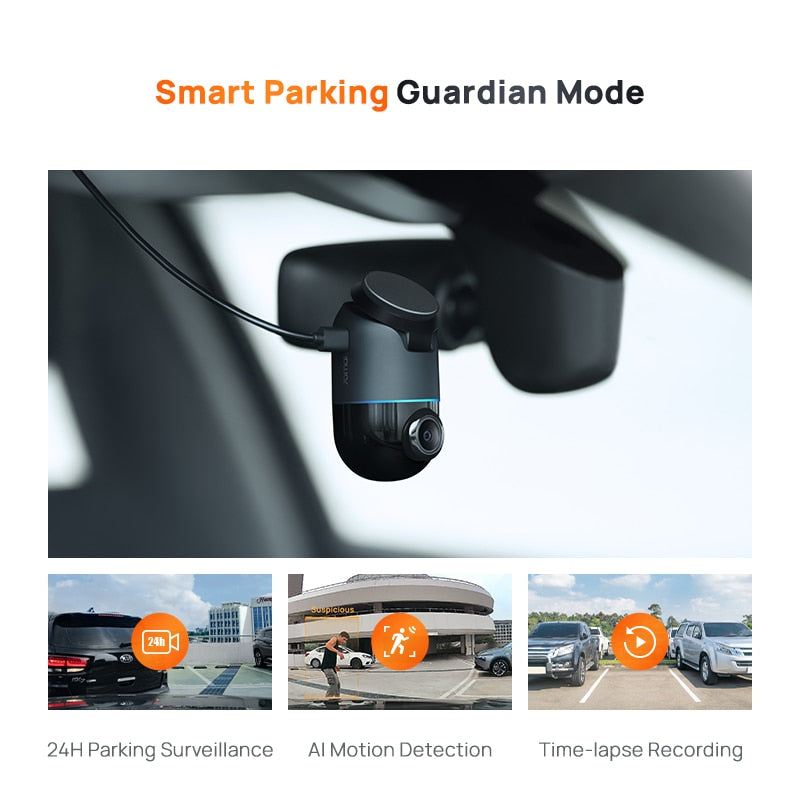 360 Full View AI Motion Dash Cam