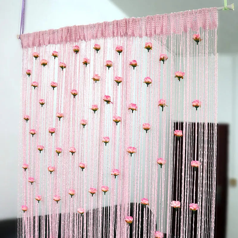 Floral Decorative Hanging Room Divider Curtain - Image 7