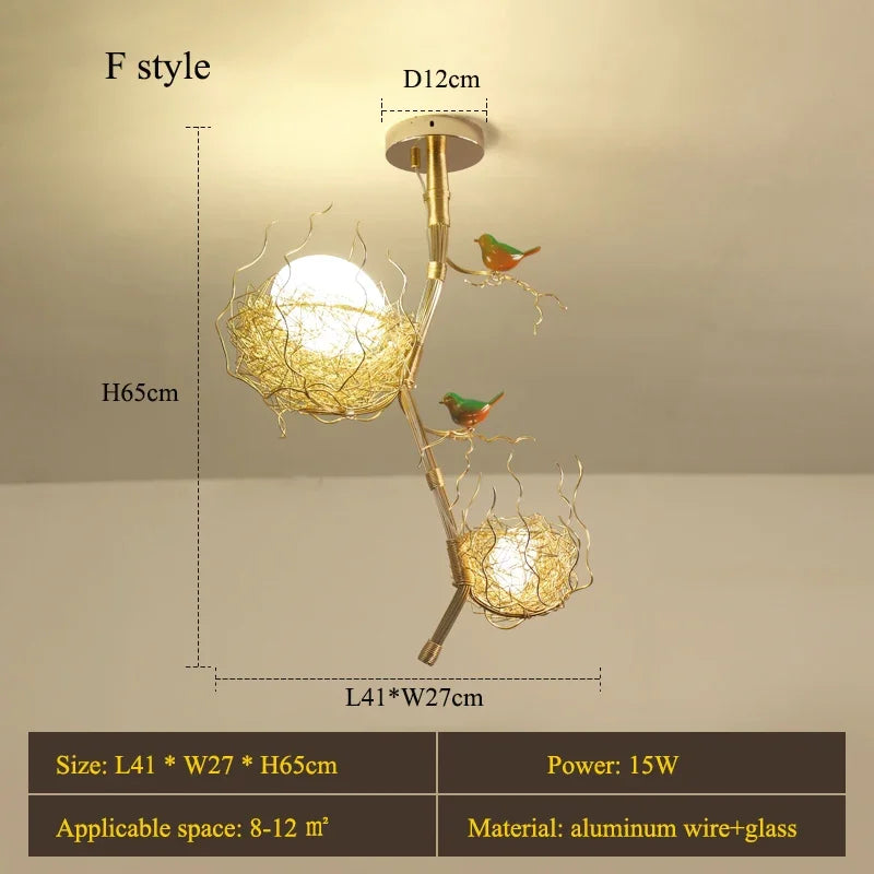 Bird Nest Egg Rustic Minimalist Lamp - Image 11