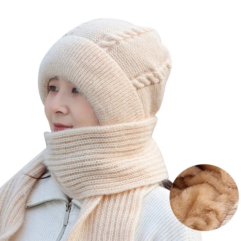Winter Protection Plush Hat Scarf - Image 7