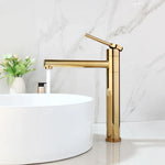 Golden Plated Vessel Stream Brass Elegant Faucet