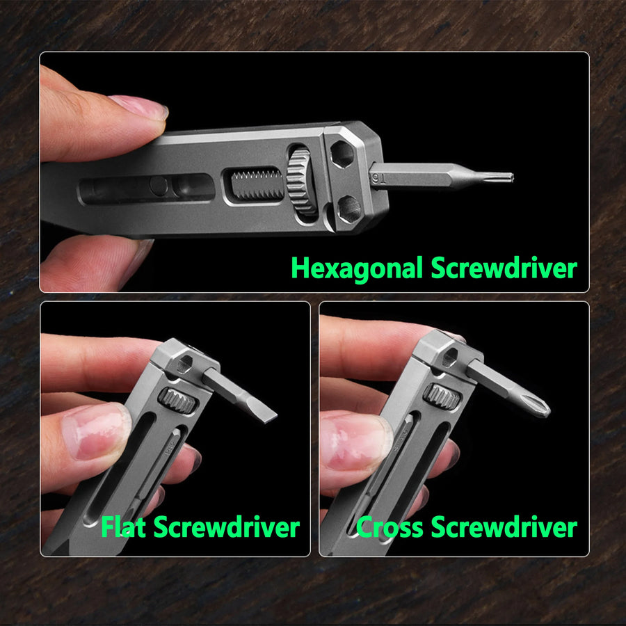 Titanium Alloy Telescopic Camping EDC Multifunctional Tool - Image 2