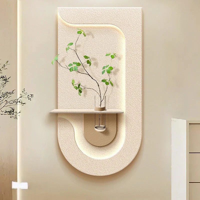Entrance Decoration Green Plant Wall Vase Lamp - Image 4