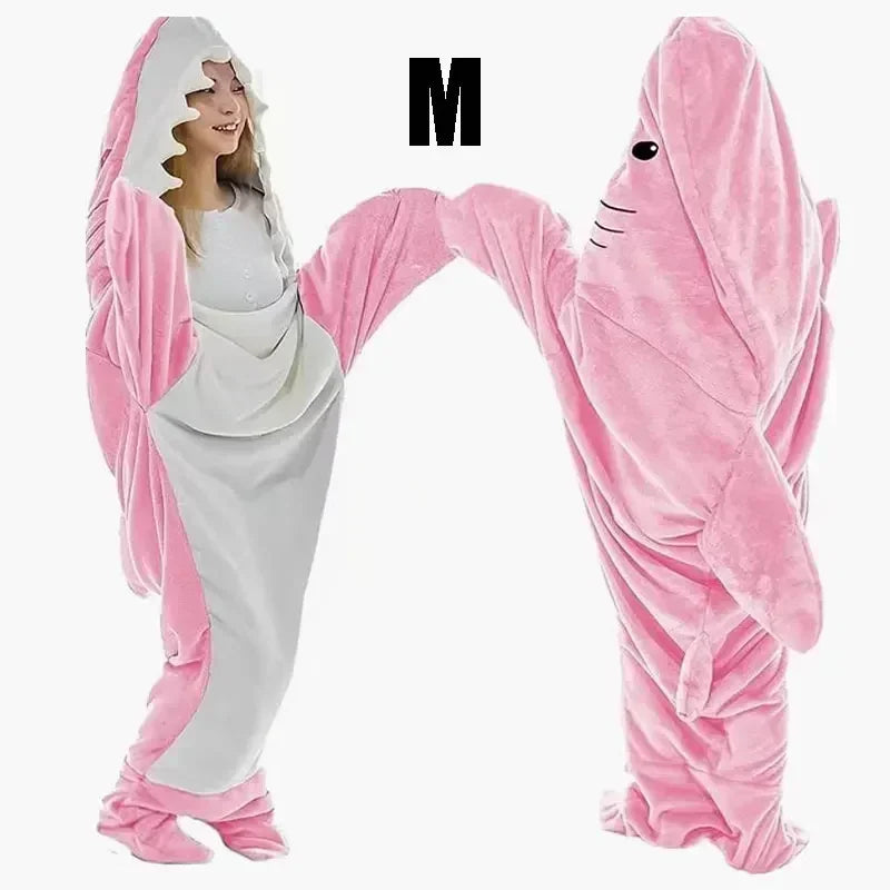 Snuggly Shark Cozy Hooded Onesie Blanket - Image 8