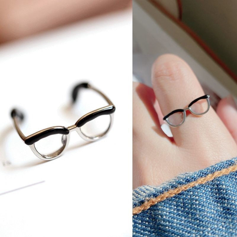 Minimalist Unique Mini Glasses Ring - Image 2