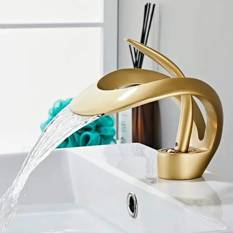 Modern Creative Brass Waterfall Design Faucet - Image 0