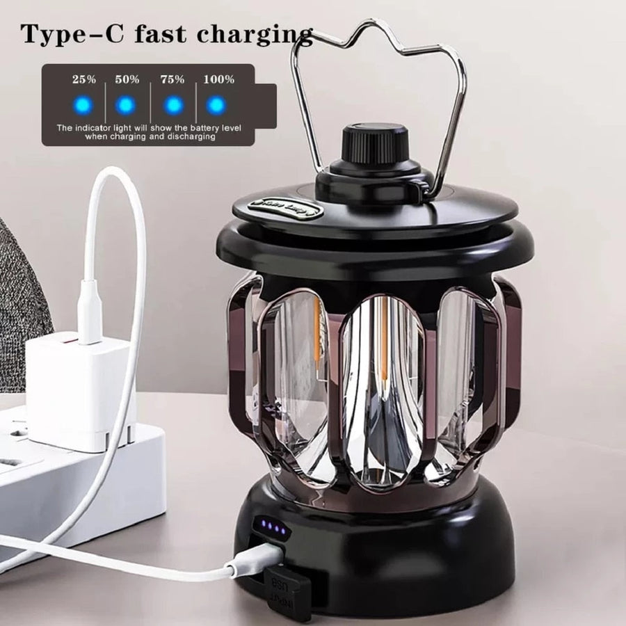 Retro Power Bank Camping LED Lamp - Image 2