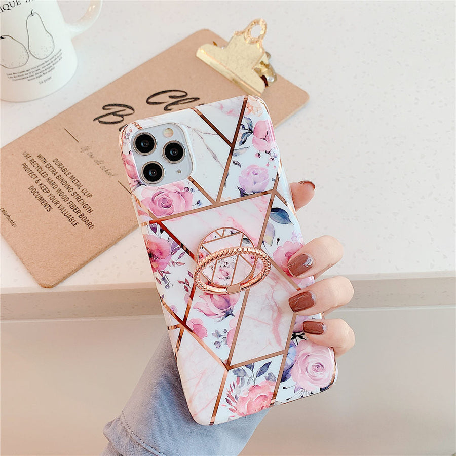 Golden Silver Finger Ring Holder Marble Iphone Cases - Image 4