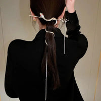 Snake Wrap Long Tassel Chain Hair Pin Clip - Image 2