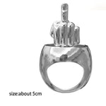 Edgy Iconic Flip Middle Finger Ring