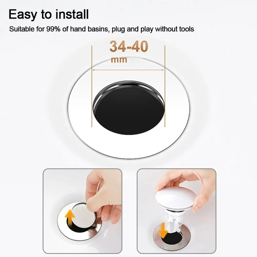 Pop-Up Universal Anti-Odor No Bug Bathroom Sink Strainer - Image 8