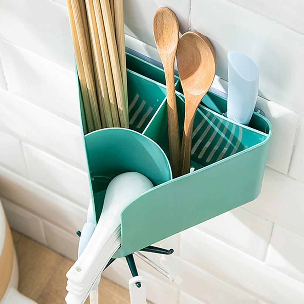 Self-Adhesive Kitchen Utensils Drainer Rack