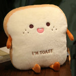 Plush Toast Bread Ultra Soft Hand Warmer Pillow