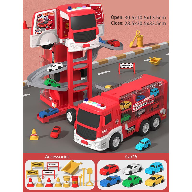 Transforming Truck Building Car Race Toy - Image 6