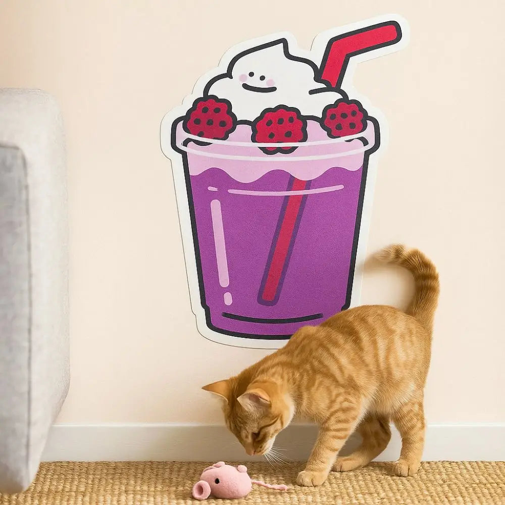 Cartoon Drink Shape Wall-Mounted Cat Scratching Board - Image 1