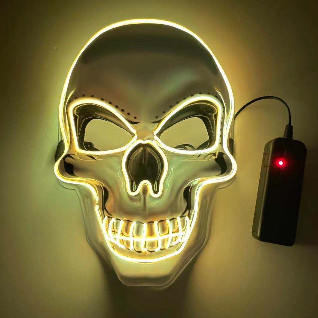Neon LED Skeleton Party Mask - Image 2