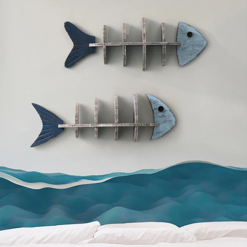 Nordic Fish Wooden Shelf - Image 2