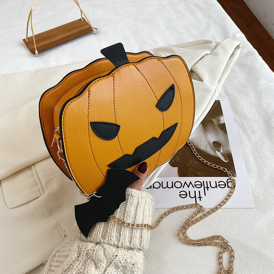 Pumpkin Shape Mini Shoulder Bag - Image 1