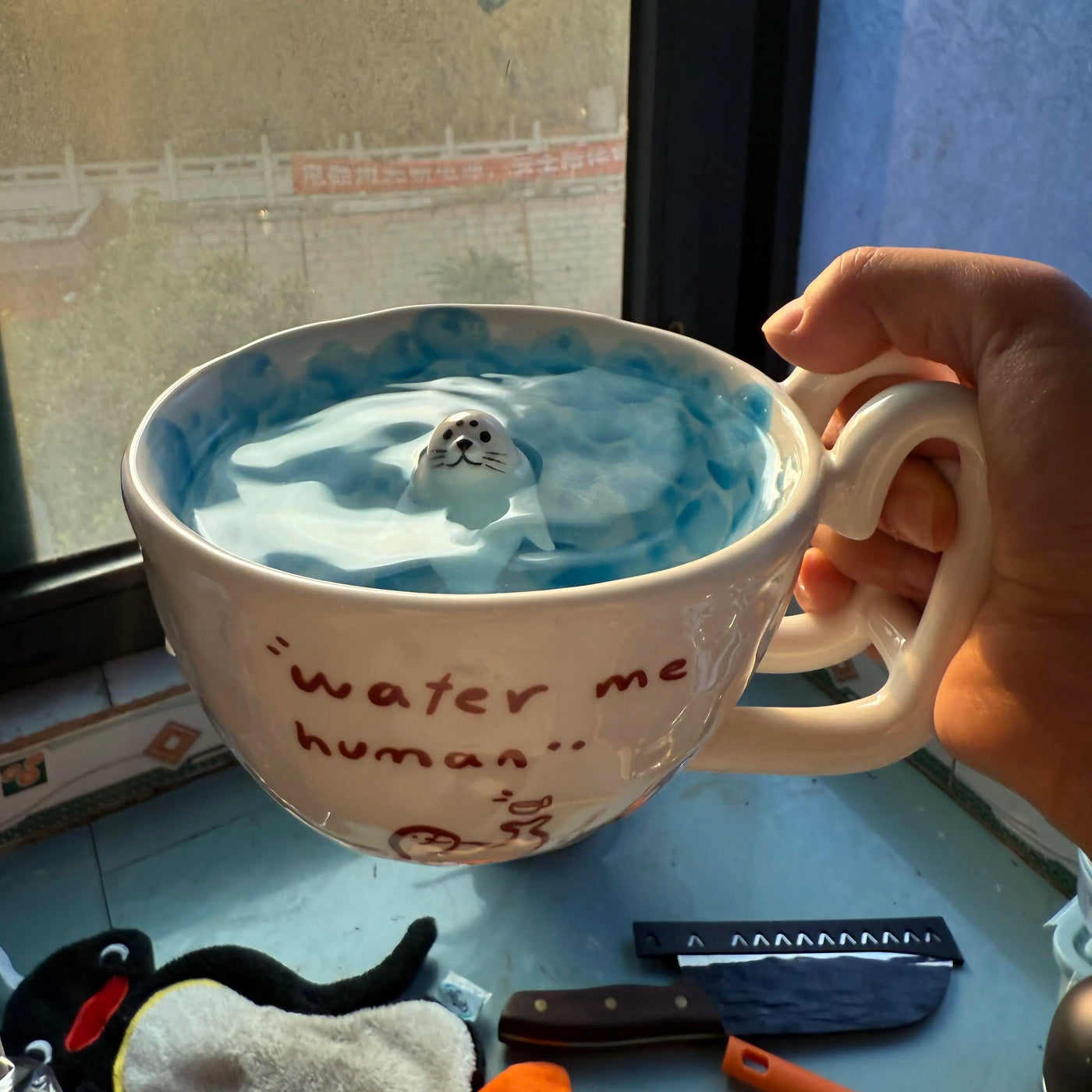 Tiny Seal Ocean Wave Coffee Mug - Image 8