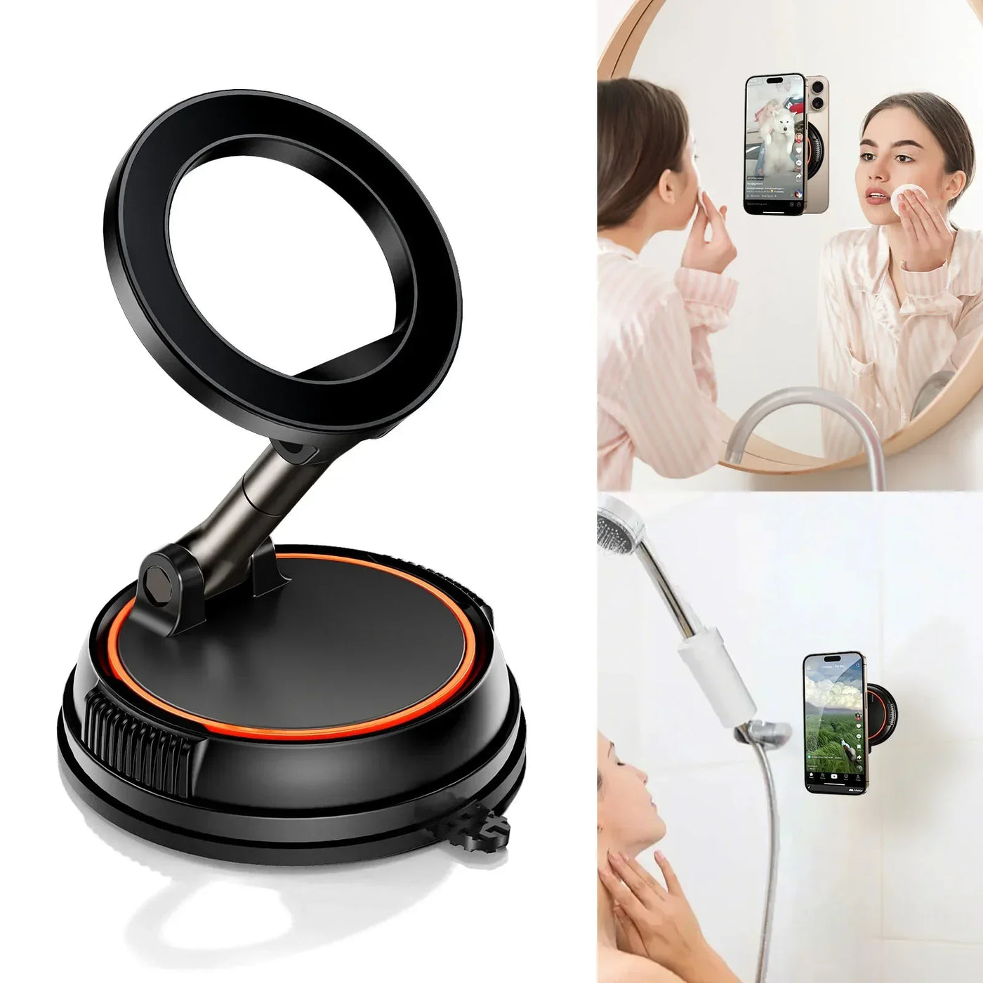 Strong Suction Wireless Car Magnetic Charging Phone Holder - Image 7
