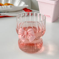 Cute Ribbon Glass Coffee Mug - Image 1