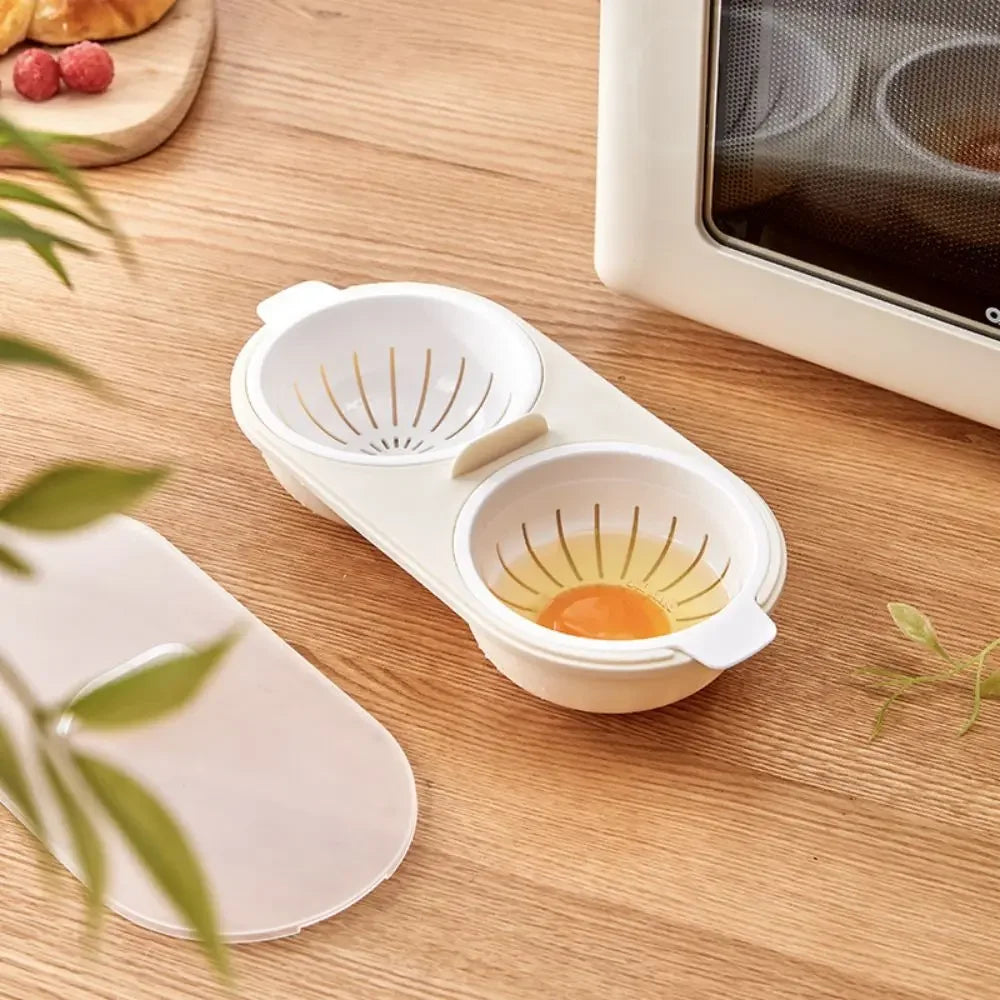 Double Space Durable Microwave Egg Maker