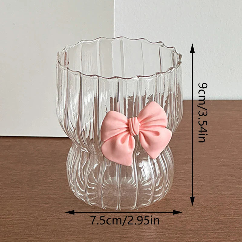 Cute Ribbon Glass Coffee Mug - Image 5