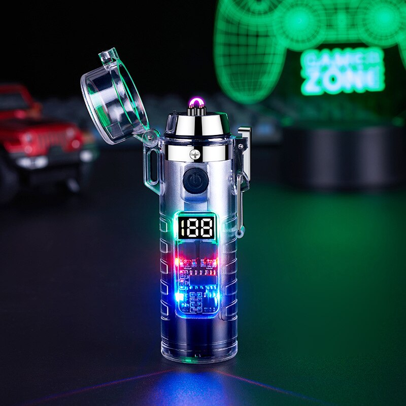 Windproof Double Arc Transparent Flashlight Lighter - Image 6