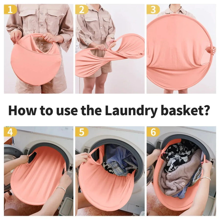 Collapsible Foldable Laundry Storage Basket Bag - Image 3