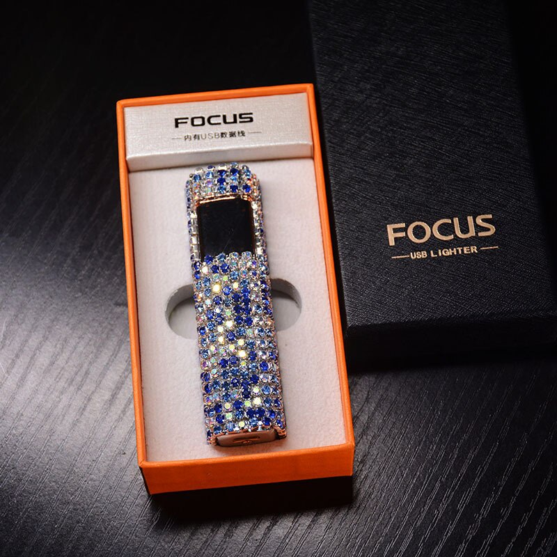 Sparkle Stone Rhinestone Rechargeable Portable Lighter - Image 10