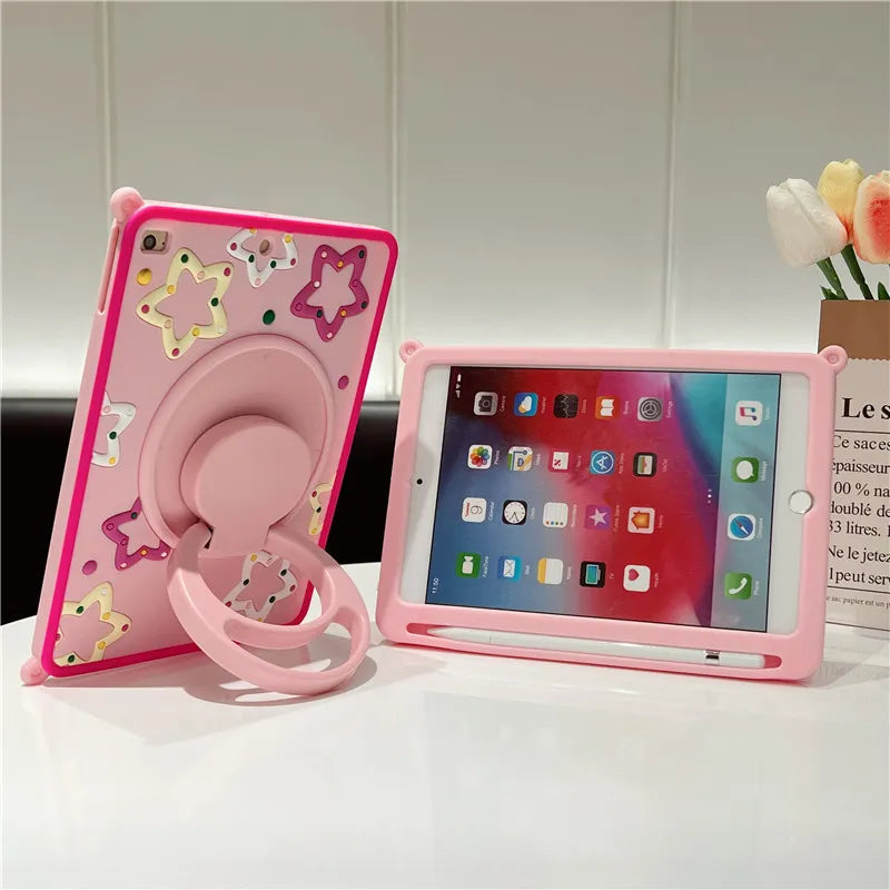 Star Cartoon Kids Flexible iPad Case Stand - Image 0