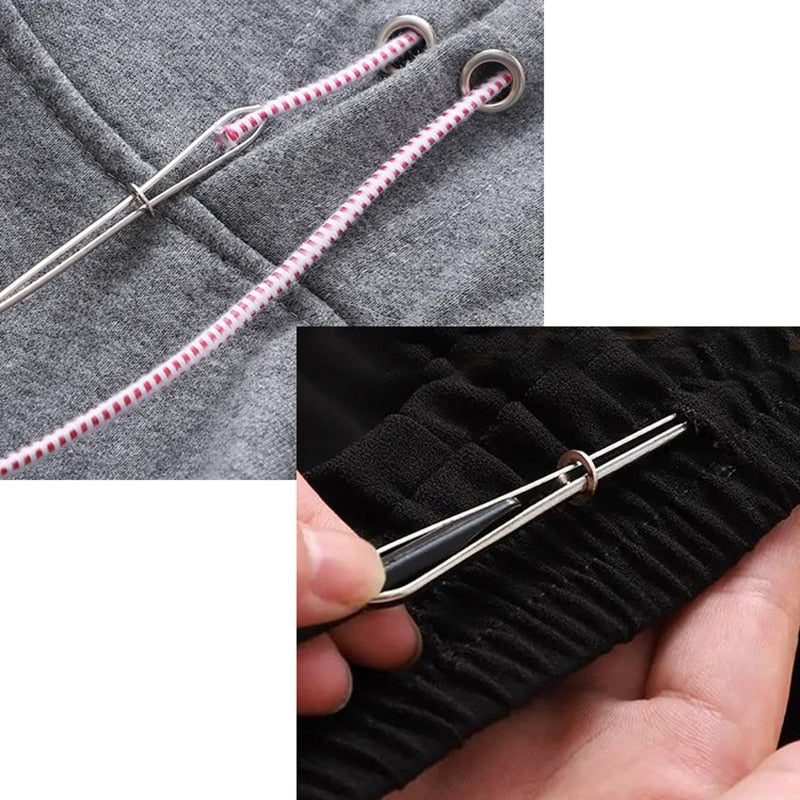 2Pcs Elastic Rope Threader Tweezer Tool