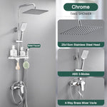 Elegant Piano Style Rainfall Bathroom Shower Set