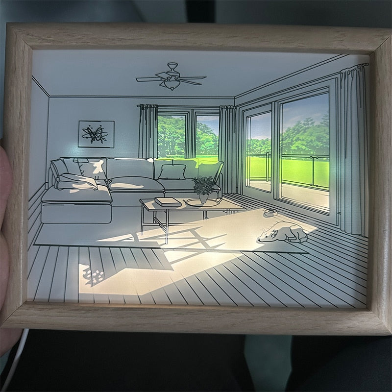 2D Painting Art Lumina Creative LED Lamp - Image 3