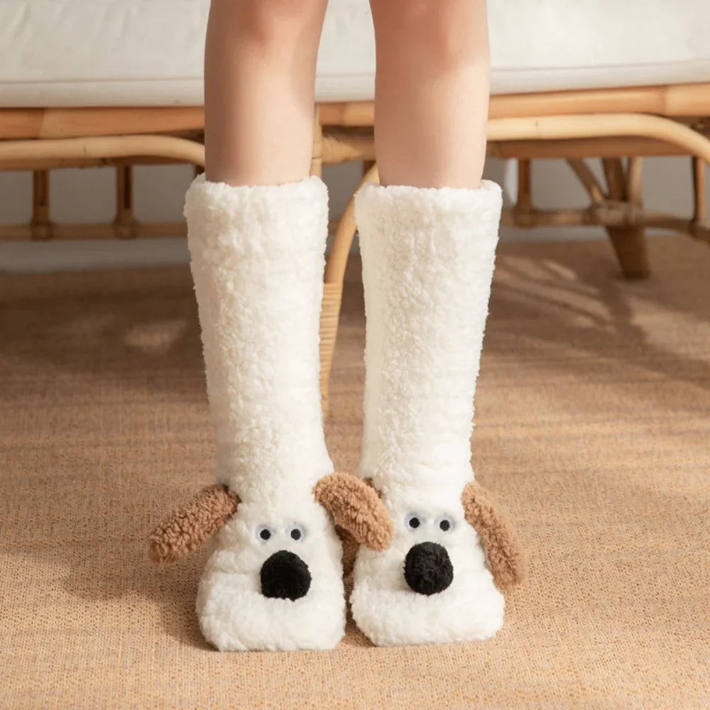 Fluffy Ears Cozy Long Socks - Image 0
